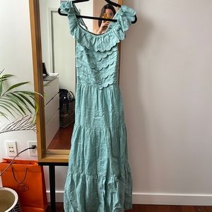 Nwot Sea New York blue linen backless dress size M
